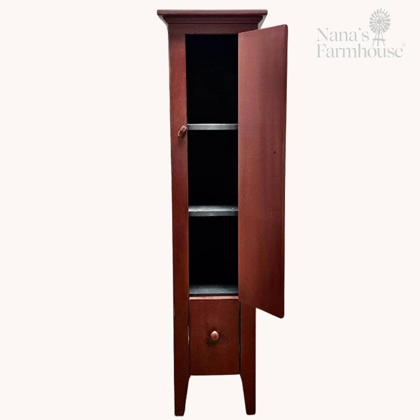 Chimney Cabinet Red over Black - 60" x 15" x 13"