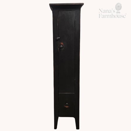 Black over Red Chimney Cabinet