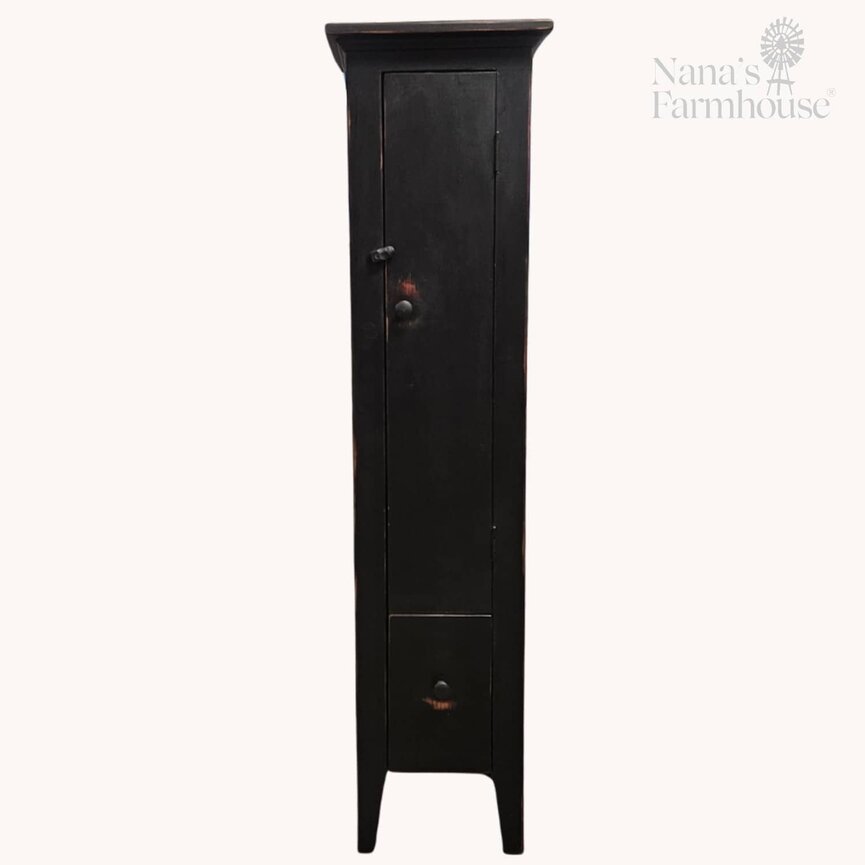 Chimney Cabinet Black over Red - 60" x 15" x 13"