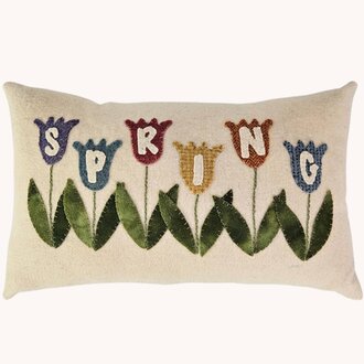 Spring Tulip Wool Pillow