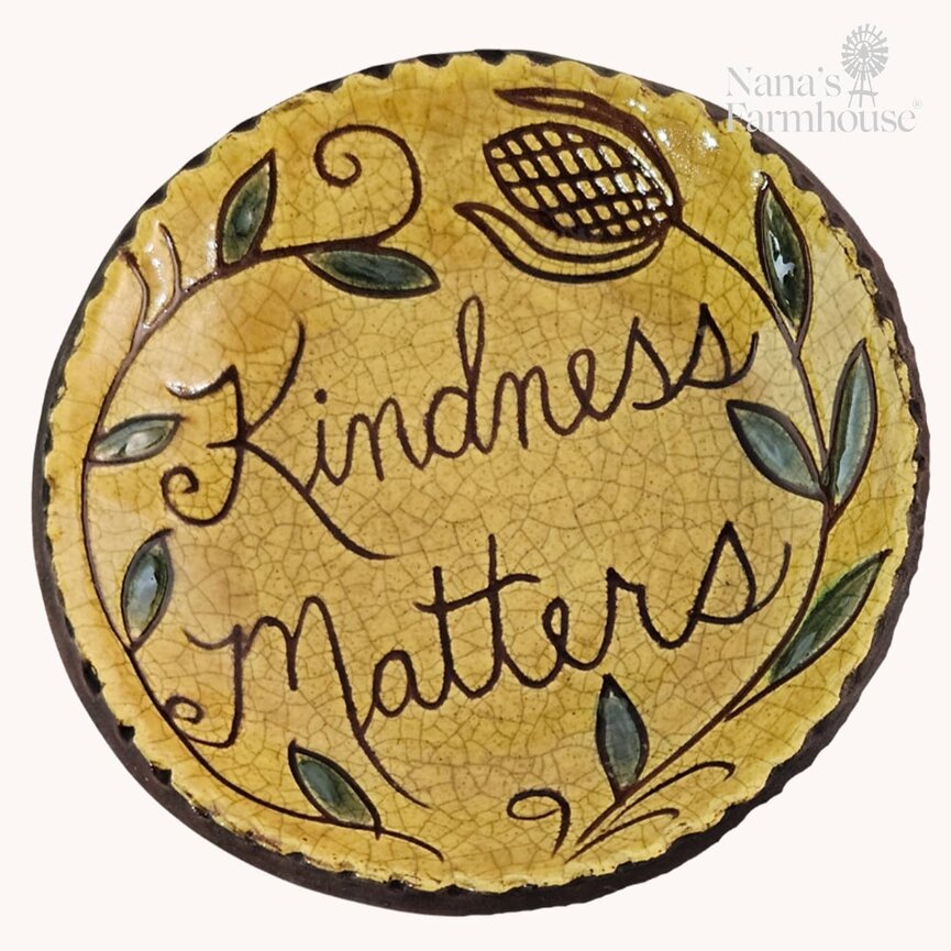Smith Redware Kindness Matters Round Plate - 5"