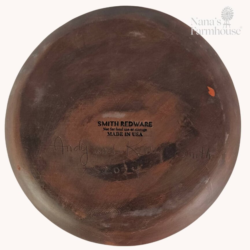 Smith Redware - Happy Easter Plate 10.5 Dia