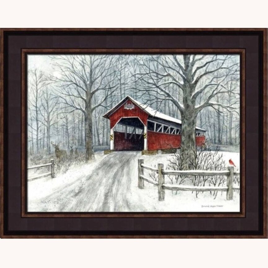 Humbart Covered Bridge Canvas Print by Bonnie Fisher