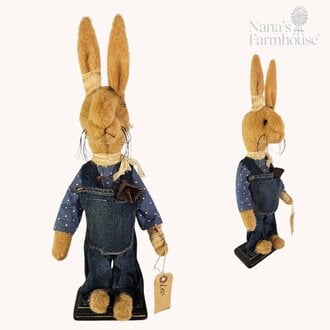 Leo Boy Rabbit Doll in Overalls -19"