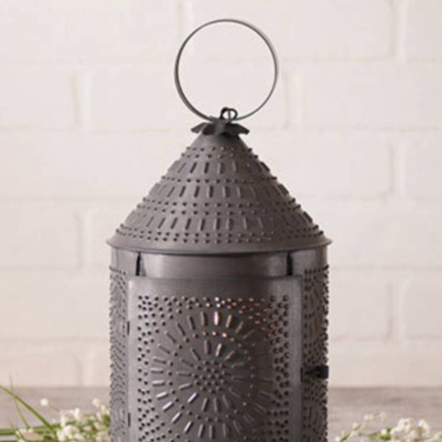 15" Fireside Lantern in Kettle Black