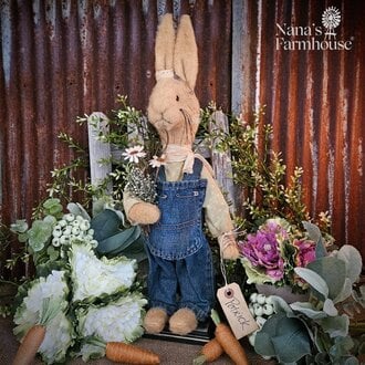 Patrick Boy Rabbit with Flowers - 19"