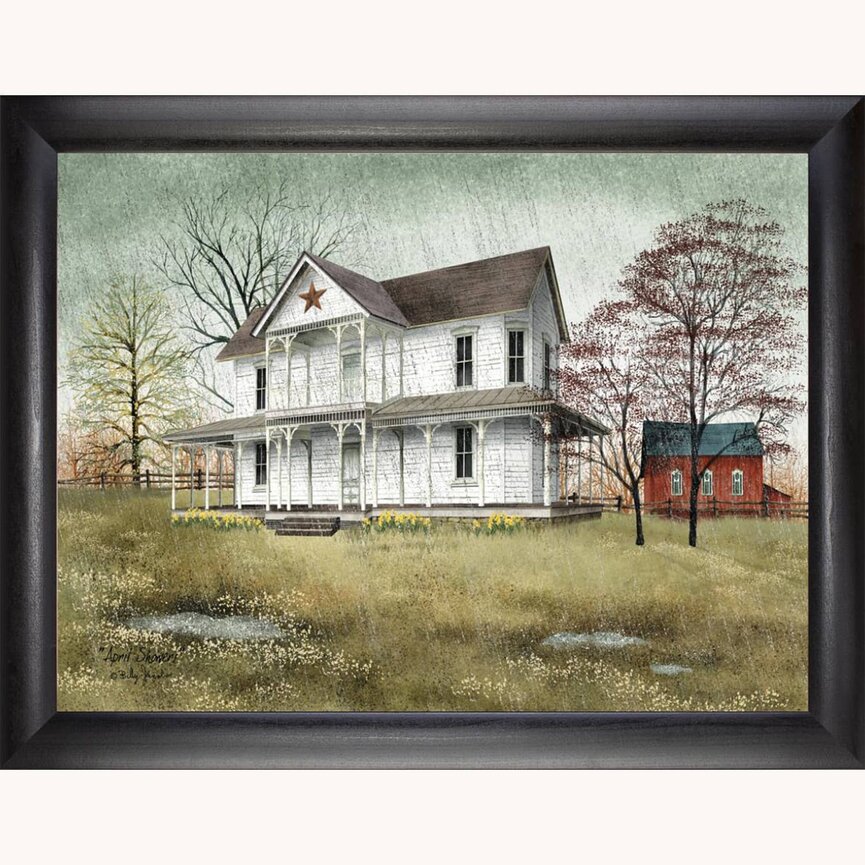 April Showers by Billy Jacobs Framed Print - Simple Black 18" x 24"