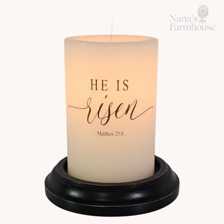 He is Risen Candle Sleeve - Vanilla