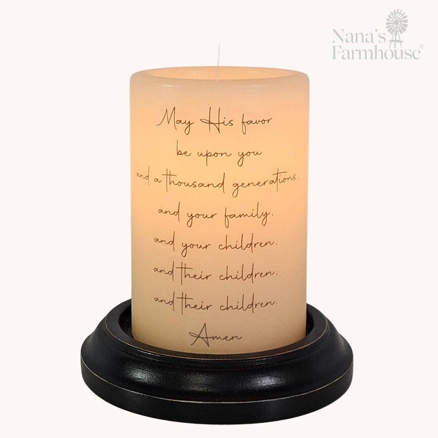 The Blessing Quote Candle Sleeve - Antique Vanilla