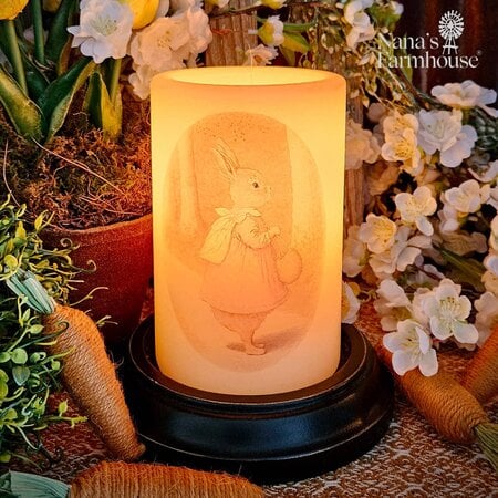 Vintage Bunny Girl Candle Sleeve - Antique Vanilla