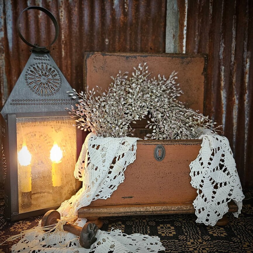 Sugar Box Wooden Pumpkin - 14" x 9" x 9"
