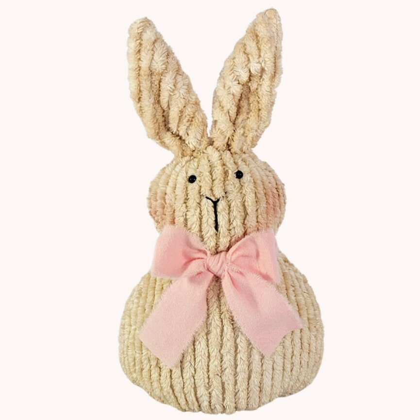 Chenille Basket Bunny Small Pink Scarf - 12"