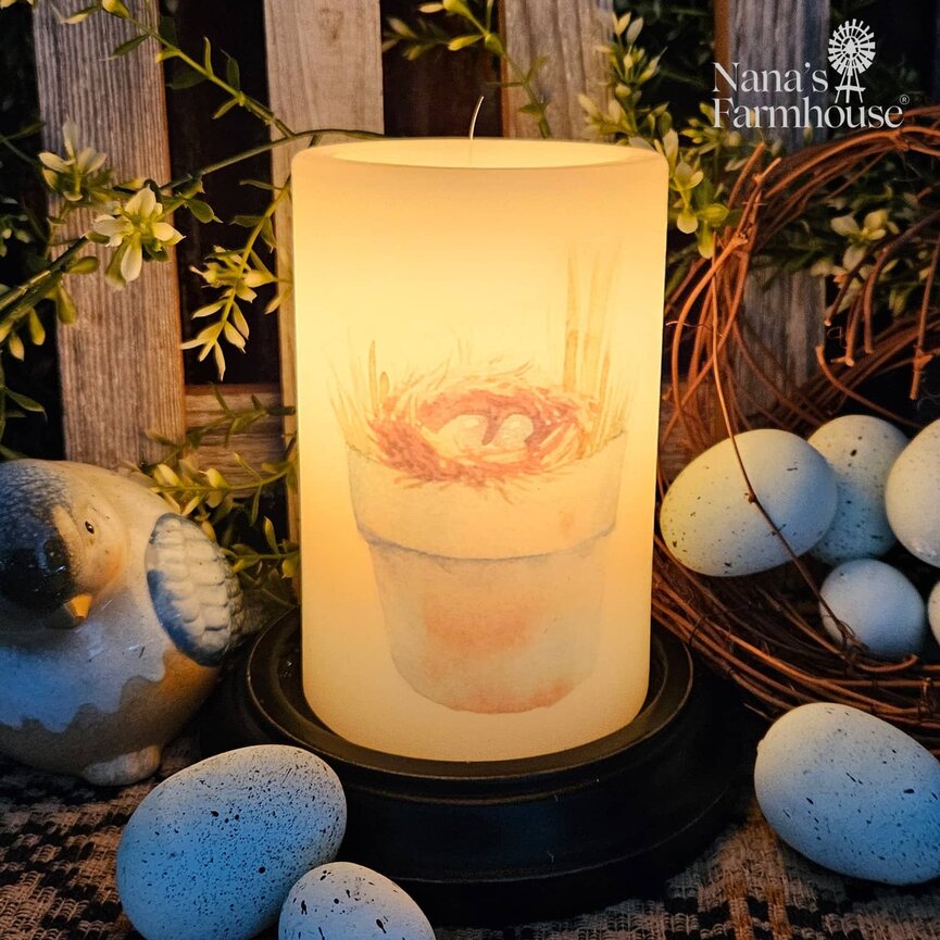 Nest In Pot Candle Sleeve