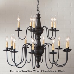 Harrison Two Tier Wood Chandelier