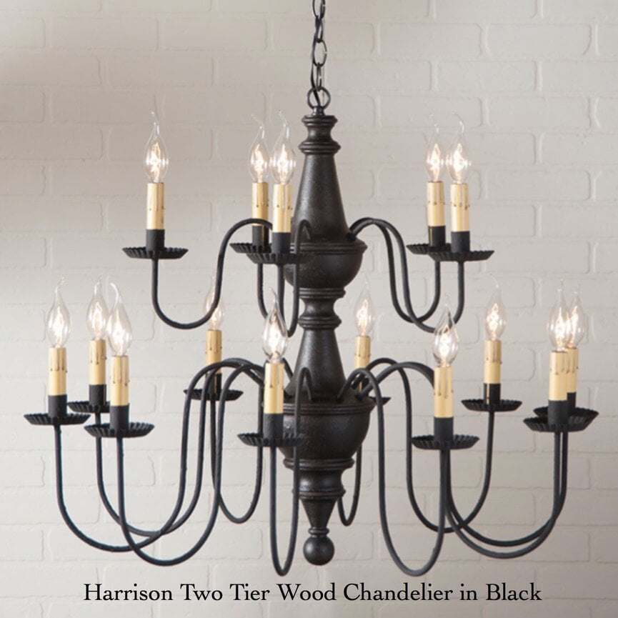 Harrison Two Tier Wood Chandelier