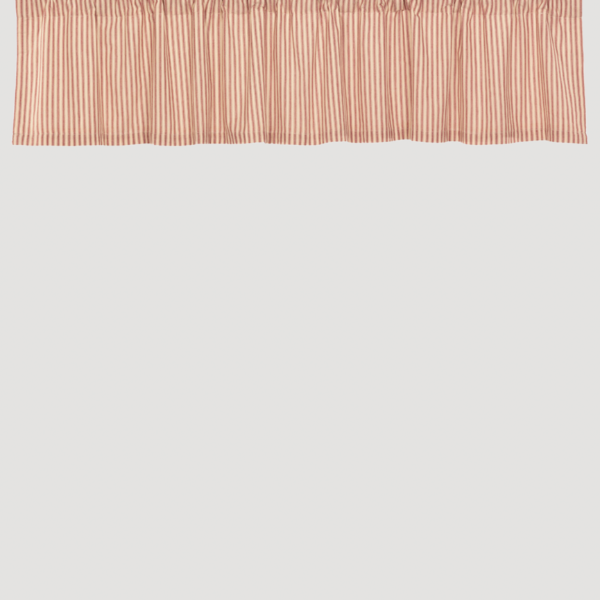 Sawyer Mill Red Ticking Stripe Valance