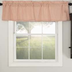 Sawyer Mill Red Ticking Stripe Valance