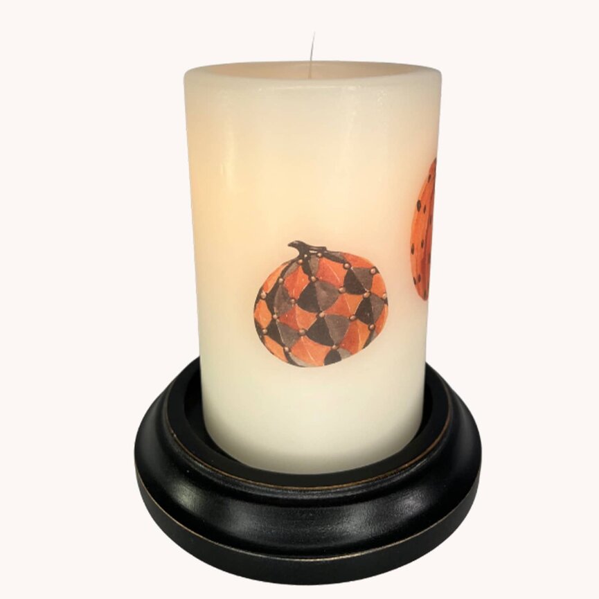 Halloween Pumpkin Cluster Candle Sleeve - Vanilla