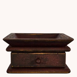Square Wooden Distressed Candle Tray