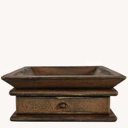 Square Wooden Candle Tray with Drawer
