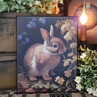 Midnight Bunny Canvas Print - 8 x 10