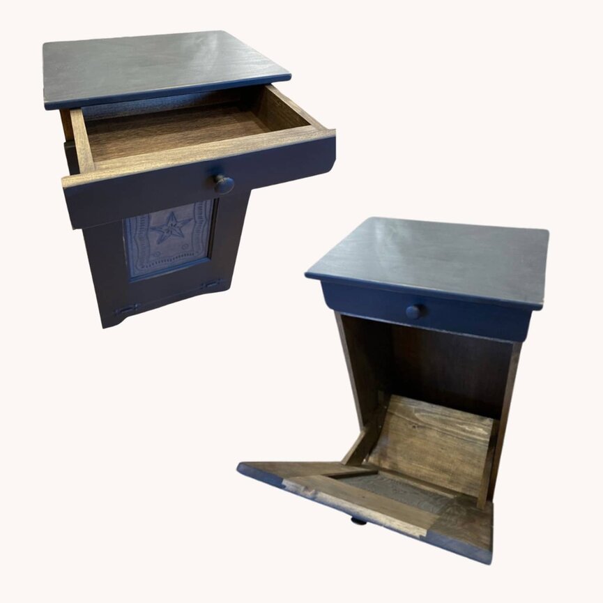 Primitive Star Trash Can in black