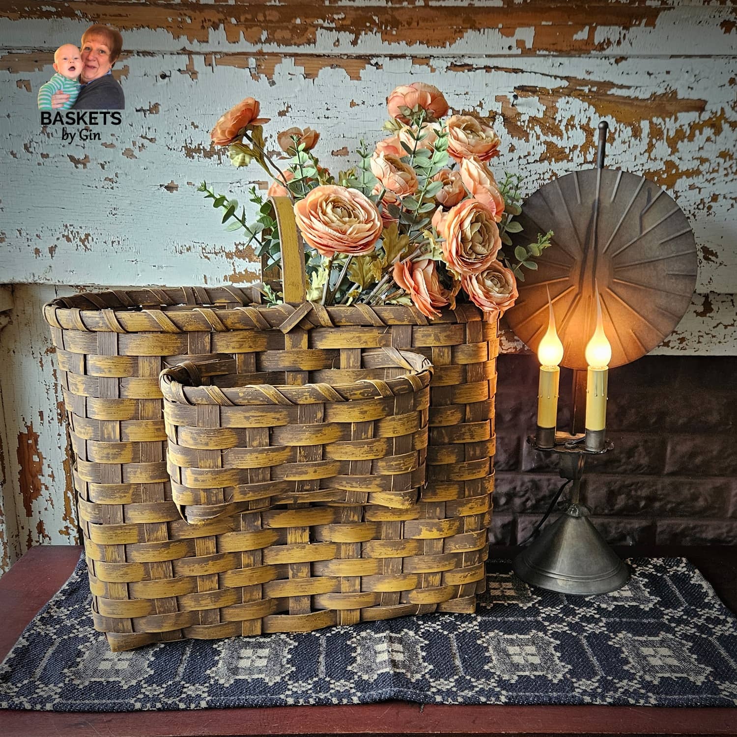 Baskets by Gin Knitting Basket with Handle | Nana's
