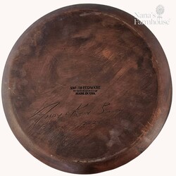 Smith Redware Nantucket 1820 Whaling Ship Moby Dick Plate - 13"