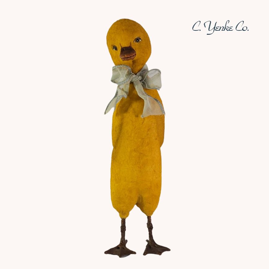 Standing Duckling Handmade Figurine - 9.5"