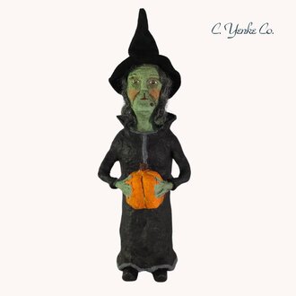 Halloween Witch Green Face Handmade - 10.5"