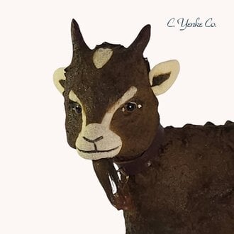 Small Goat Brown Figurine - 5.5"