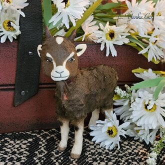 Small Goat Brown Figurine - 5.5"