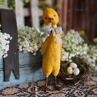 Standing Duckling Handmade Figurine - 9.5"