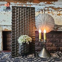 Baskets by Gin Slab Porch Basket with Pocket in Black - 24" x 12.5"