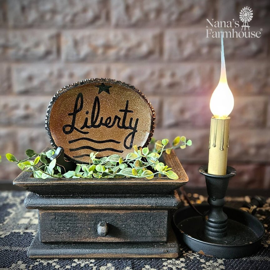Square Wooden Distressed Candle Tray