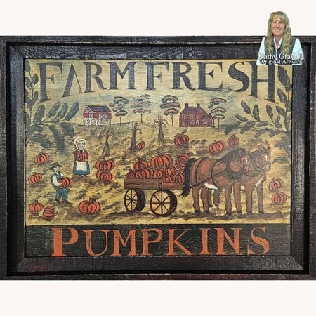 Kathy Graybill Farm Fresh Pumpkins - 21" x 27"