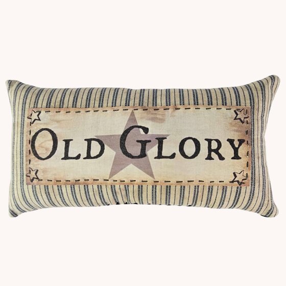 Old Glory Bowl Filler Wool Applique Pillow