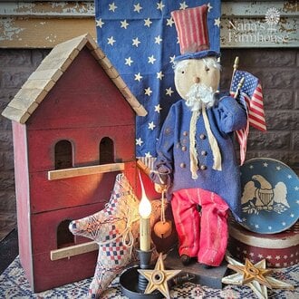 Uncle Sam with American Flags -25"