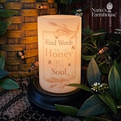 Vintage Kind Words Candle Sleeve - Vanilla