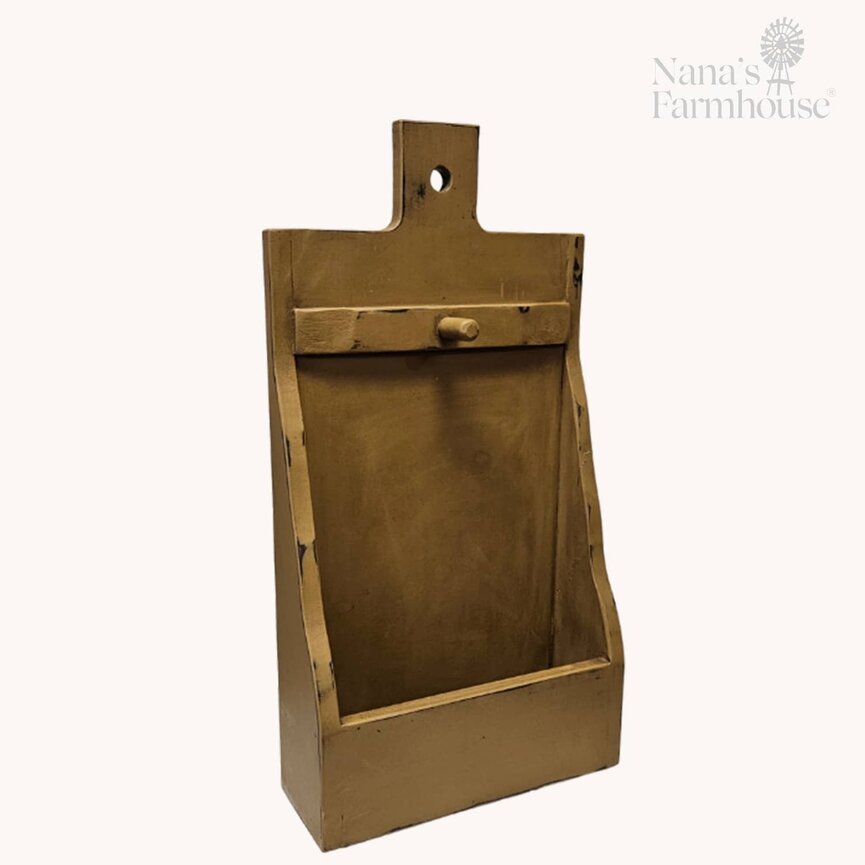 Wall Hanger with Peg Mustard - 24" x 12.5" x 4.5"
