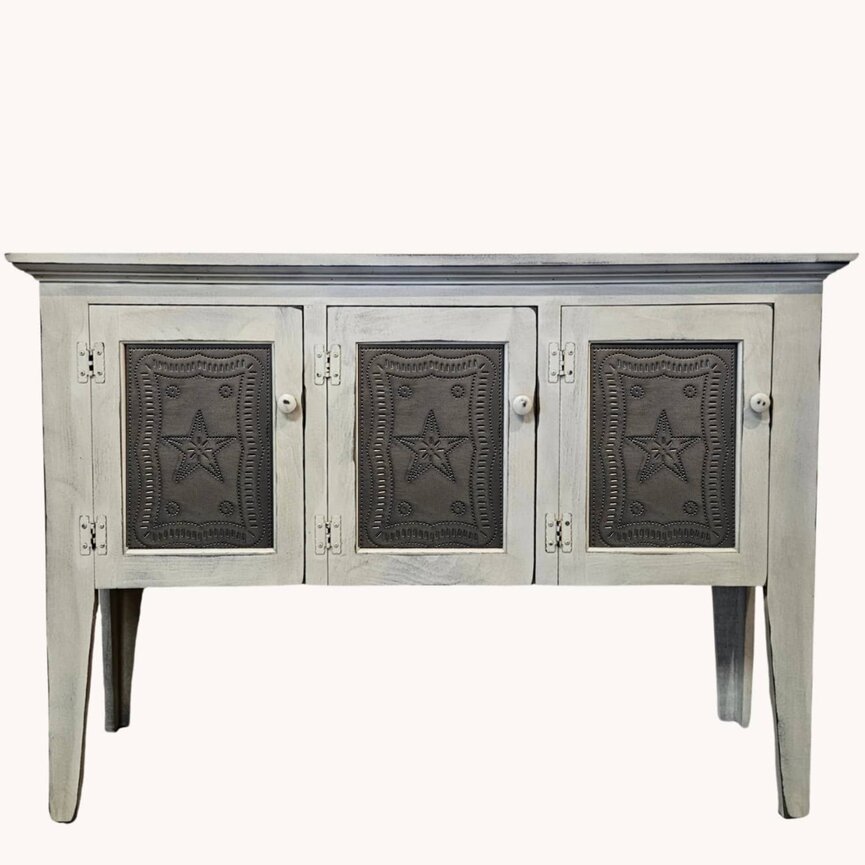 Shaker Side Panel Three Door Star Panels Buttermilk - 51.5" x 13" x 37"