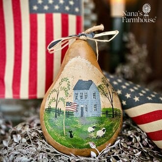 Martin Bomber Gourd Primitive House Hand Painted