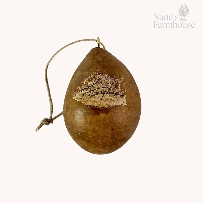 Americana Gourdaments Hand Painted Black Cat with Flag  - 2.5"