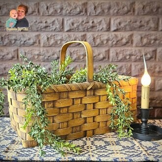 Picnic Basket with Handle - Mustard