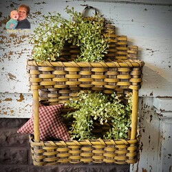 Baskets by Gin Two Tier Wall Basket Mustard - 18" x 13" x 4"