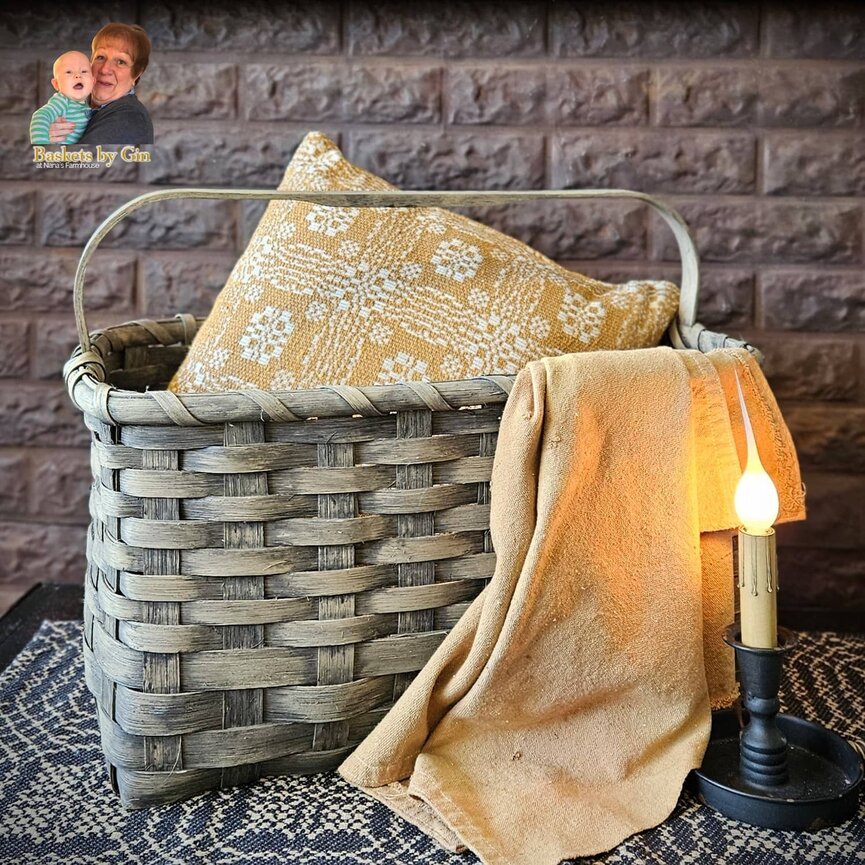 Laundry Basket with Handle Grey - 21" x 14" x 15"