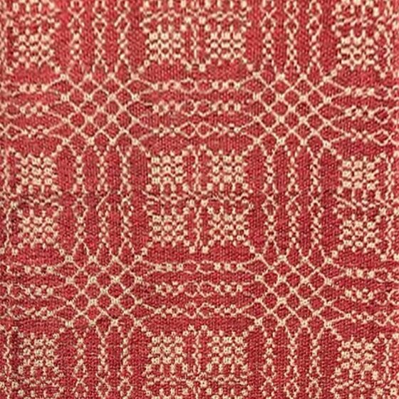 Nantucket Bed Cover - Red and Tan
