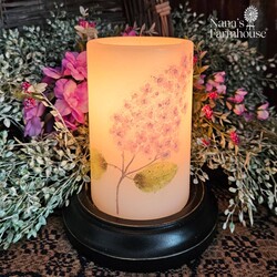 Watercolor Lilac Bloom Candle Sleeve - Vanilla