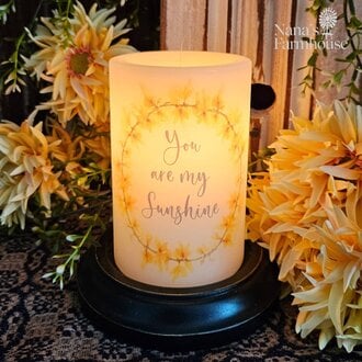 You are My Sunshine Wreath Candle Sleeve