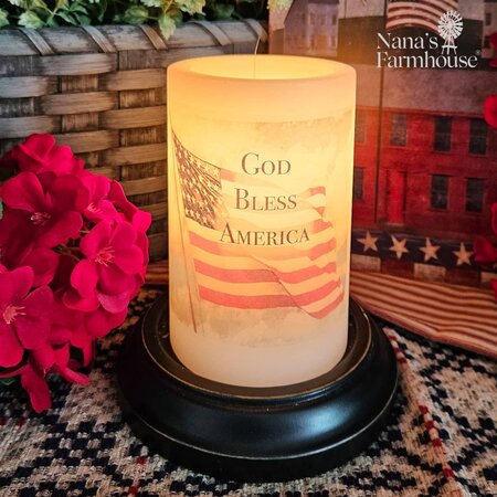 God Bless America Candle Sleeve